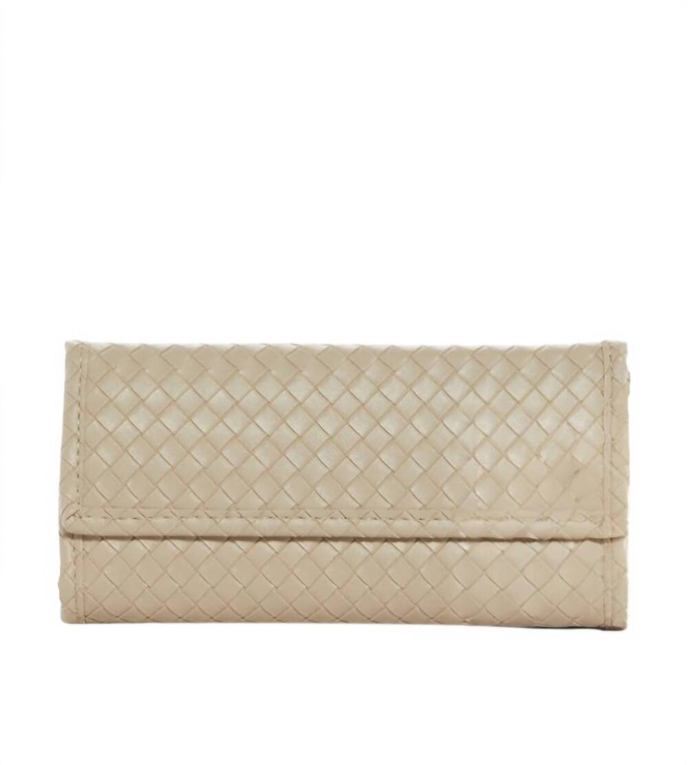 NEW TRVL DESIGN luxe jewelry case wallet in bisque woven